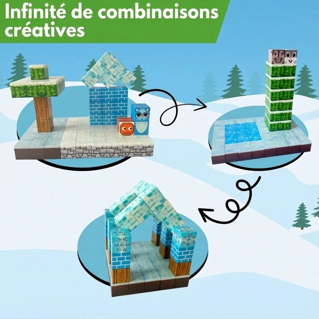 Blocs magnétiques - Créateur de monde de glace